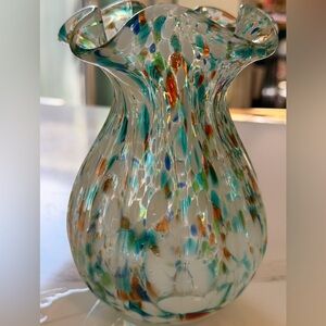 Source Unknown Multicolor Glass Vase